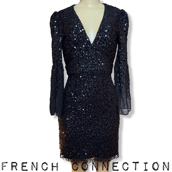 NWT French Connection Sequin Mini Dress - Picture 5 of 12